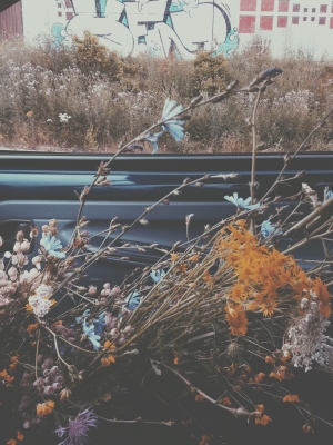 Car full of flowers via Passion and obsession blog